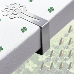 Lauakatteklambrid paksude v&auml;litingimustes olevate laudade jaoks Lucky Clover Picnic Tablecloth Holder Clip Indoor Heavy Duty Stainless Steel Cover Clamp for Party Wedding Home Restaurant Camping
