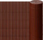 PVC privaatsusekraani matt, 80 x 300 cm, kahekordne tugevdatud privaatsusekraan, puurimine kaabli sidemetega, veekindel ja tuulekindel privaatsusekraan aiamaja terrassile, Pruun