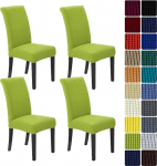 Howhic toolikatted s&ouml;&ouml;gitoa jaoks, Stretch s&ouml;&ouml;gitool Slipcovers, tekstuurne Jacquard k&ouml;&ouml;gitool Slipcovers, klassikaline kodu ja bankettdekoratsioon, Apple Green, komplekt 4