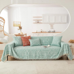 HANDONTIME talumajapidamise diivanikatted, asteekide diivanikatted 3 padjale, heleroheline, 71 x 46 tolli