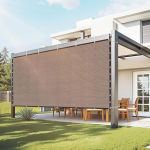 VEVOR 90% p&auml;ikesekaitsekangas, privaatsusekraan, varjukate (305 x 366 cm) pergoolile roostevabast terasest aasadega, 140 g/m&sup2; HDPE materjaliga markiisikangas, &otilde;ue, terrassile, aeda, tagahoovi jaoks.