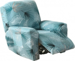 NILUOH Schonbezug f&uuml;r Liegestuhl, dehnbar, bedruckt, mit Seitentasche, Sofa-, Couchbezug, rutschfest, M&ouml;belschutz mit elastischer Unterseite, 48 cm