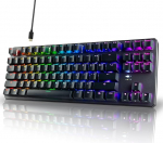 TECWARE Phantom+ 87 klahvi RGB mehaaniline klaviatuur (must) Wraith Red Switch (eelliimitud, 45g lineaarne) Juhtmega, v&auml;rv ja valgustus klahvi kohta