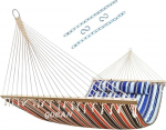 Double Hammock koos tepitud kangast ja Spreader baarid, pikem ja tugev, kvaliteetne Hammocks Outdoor hoovis