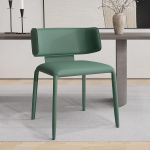 YOUNUOKE Sadulanahast s&ouml;&ouml;gitoatool, k&ouml;&ouml;gitool, &uuml;ksik, polsterdatud tool, terasjalad, kaasaegne minimalistlik k&ouml;&ouml;gi, elutoa, magamistoa jaoks, maksimaalne koormus 150 kg, C-kujuline seljatugi, tumeroheline