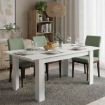 Dmora - Midland pikenduslaud pikendatav konsoolne s&ouml;&ouml;gitoa avatud k&ouml;&ouml;gilaud pikendusega, 140/190 x 90 x 78 cm, valge