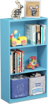 Furinno Basic raamaturiiul 3 sektsiooniga, riiul, puit, helesinine, 23,5 x 55,25 x 100,33 cm