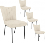 JIEXI s&ouml;&ouml;gitoa toolid, 4 tooli, s&ouml;&ouml;gitoa toolid, k&ouml;&ouml;gitoolid, kvaliteetne sametkangas, s&ouml;&ouml;gitoa toolid kasutamiseks s&ouml;&ouml;gilaudadel, restoranides ja potilauas (beež 4 tooli)