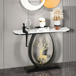 Kitsas konsoollaud Entryway Accent Tables metallraamiga talumajapidamise diivanilaud diivani taga kaasaegne konsool diivanilaud elutuppa esikusse (must)
