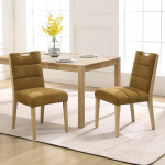 chairus Chenille s&ouml;&ouml;gitoa toolid, 2 tooli, k&ouml;&ouml;gitoolid, puidust polsterdatud toolid, s&ouml;&ouml;gituba, k&auml;edeta s&ouml;&ouml;gitoolid puidust jalgadega k&ouml;&ouml;ki, elutuppa, kollane