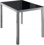 MOMMA HOME - S&ouml;&ouml;gitoa laud - Melbourne mudel - v&auml;rv must - m&otilde;&otilde;tmed 110 x 75 x 75 cm - turvaklaas ja metallraam - ristk&uuml;likukujuline formaat