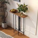 Country Style kitsas konsoollaud, kaasaegne aksentilaud esikusse, pikk fuajeelaud elutuppa, koridori, magamistuppa - rustikaalne pruun viimistlus (100 x 90 cm/39,4 x 35,4)