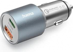 Hama autolaadija, auto kiirlaadija 38 Watt USB C + USB A (2 portne sigaretis&uuml;&uuml;taja laadimisseade nutitelefoni jaoks, mitu laadimisadapterit koos Power Delivery ja Qualcomm Quick Charge'iga) Metall