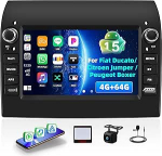 4G+64G Autoradio Android 15 f&uuml;r FIAT Ducato 2008-2015 Citroen Jumper/Peugeot Boxer 2011-2015 mit Carplay Android Auto Wireless, 9" Autoradio Bluetooth mit WiFi GPS SWC FM RDS+R&uuml;ckfahrkamera MIC