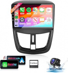 8 Core 2 + 64G: Hodozzy Carplay autoraadio Peugeot 207 2006-2015 Android autoraadio koos satelliitnavigatsiooniga, 9-tolline puuteekraan Android Car/WiFi/GPS/RDS/FM/Bluetooth/USB/DSP+Canbusiga