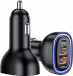 KFZ-Ladeger&auml;t, 4 kiirlade-pordi USB C PD&QC3.0 78W Zigarettenanz&uuml;nder f&uuml;r iPhone iPad Samsung Huawei Xiaomi Tablet jne (2 Pack)