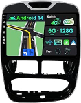 Sisseehitatud 4G LTE & DAB, Android 13 QLED autoraadio Renault CLIO-le (2013-2016, 6G + 128G, Carplay Android auto, kaamera + MIC, kahesageduslik WiFi, roolijuhtimine, 10,1-tolline, 8-tuumaline 2 DIN