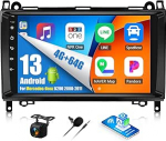 OiLiehu 4+64G Android 13 Autoradio f&uuml;r Mercedes Benz Sprinter B200 W906 W639 AB Klasse W169 W245 2008-2011 Carplay Android Auto 9 Zoll Autoradio Mit Bildschirm Bluetooth FM RDS GPS WiFi R&uuml;ckfahrkamera