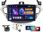 4+64G Android autoradio Opel Corsa E 2015 2016 2017 2018 2019/Opel Adam 2013 2014 2015 2016 Traadita Carplay & Android auto, 9-tolline puuteekraaniga raadio Bluetooth 5.0/GPS/tagasi vaatekaamera/FM