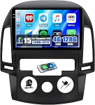 CAMECHO 4+128G 9-tolline Android 15 autoraadio Hyundai i30 2006-2011, I30 navigatsiooniraadio Bluetooth GPS WiFi Wireless Carplay Android auto RDS FM peeglilink + tagurduskaamera, Incell