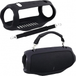 co2CREA Carry Case Silikoonist &uuml;mbris, mis &uuml;hildub JBL Xtreme 4 kaasaskantava Bluetooth-k&otilde;lariga, kaasaskantav &uuml;likerge silikoonist kaitsekott k&otilde;larik&auml;epidemega (k&otilde;lar ei kuulu komplekti)