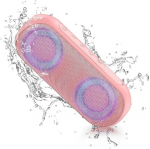 NOTABRICK Bluetooth-k&otilde;lar RGB-valgusega, kaasaskantav muusikakast BT5.0, 30 W True Wireless Stereo, IPX7 veekindel, 24-tunnine aku koju, &otilde;ue, rannale, peole, reisile (roosa)