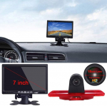 18 mm objektiivi tippkvaliteediga tagantvaate kaamera + 7-tolline TFT LCD-ekraan automonitor pidurituled auto katuse tagantvaate kaamera Peugeot Expert / Fiat Scudo / Citroen Jumpy 2007-2016 jaoks