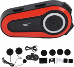 MechKit mootorratta kiivri Bluetooth peakomplekt, Bluetooth 5.0 mootorratta peakomplekt 1000 m mootorratta intercom IPX6 veekindlad kiivri k&otilde;rvaklapid, kristallselge heli, pikk aku kasutusiga (punane)