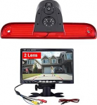 Topelt tagantvaate kaamera pidurituledes, auto tagurduskaamera kahe kaameraga + 7-tolline LCD monitor Fiat Ducato 250 X250 X251 290 290X/Fiat E-Ducato/Citroen Jumper/Peugeot Boxer/Opel Movano jaoks