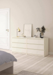 Dmora 60" x 27.6" x 19.6" x 19.7" Chest of Drawers White