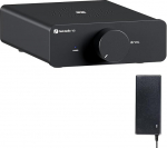 Fosi Audio V3 Mini Amplifier, 300 W x 2 Stereo Amplifier Hi-Fi TPA3255 Amp Chip & vahetatavad Op-Amps, uuenduslik soojuse hajutamise disain, Audio Amplifier klassi D koos helitugevuse reguleerimise, Power