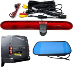 Dolphin Automotive piduritulede asendus tagumise vaate kaamera, mis sobib Opel Vivaro Van'ile alates 2020. aastast (kaamera koos 7-tollise peegli monitoriga)