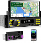 1 DIN autoraadio Bluetoothiga - MP3 App Control / USB / FM / TF / AUX sisendiga - autoraadio koos telefonihoidja kaugjuhtimispuldiga