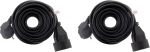 Prolongateur 16A 2P+T HO5VV-F 3G 1,5 mm&sup2; Must 5 m (2 tk)