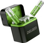 Laetavad liitiumpatareid AA 8 Pack koos laadijaga, 3600 mWh suure v&otilde;imsusega 1,5 V AA patareid, kauakestvad laetavad liitiumakud AA koos integreeritud laadimiskarbiga