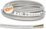 10 m Lapp 0028308 LiYY juhtkaabel 8 x 0,25 mm&sup2; I signaalikaabel 8-juhtmeline I jootekaabel plaadile I andmekaabel LED pikenduskaabel I andmejuhe
