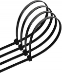 Kabelbinder aus Nylon im 100er Pack, 7,2 x 500 mm, schwarz, ideal zum Befestigen und Organisieren von Kabeln.