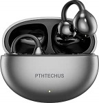 PTHTECHUS Avatud k&otilde;rvaklapid Bluetooth, avatud k&otilde;rvaklambriga juhtmevabad k&otilde;rvaklapid, 4,3 g kerge, Bluetooth 5.4 klambriga k&otilde;rvaklapid, mugavad k&otilde;rvaklapid, 65 tundi t&ouml;&ouml;aega spordi, t&ouml;&ouml;, &otilde;ppimise jaoks