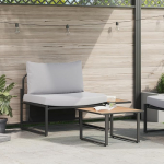 Rantry 2-teiliges Garten-Sofa-Set Einzel-Sitz mit hellgrauen Kissen Gartenlounge Model42004141