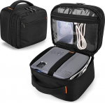 CURMIO kahekihiline projektorkott mini projektorile, projektori korpus, projektori kandekott, mis &uuml;hildub DR.J/QKK ja teiste mini projektorite ja tarvikutega (ilma projektori ja