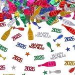 2026 Aastavahetuse kaunistused Konfettilaud Konfettidekoratsioonid J&otilde;ulukaunistused Paelused V&auml;rvilised peotarbed Fotograafia rekvisiidid Laua kaunistamine Head uut aastat konfetid aastap&auml;eva