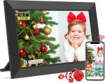 Frameo WLAN Digital Picture Frame, 10.1 Inches, HD 1280 x 800 IPS Touchscreen Electronic Photo Frame with 32 GB Memory, Auto Rotation, Easy Sharing of Photos, Videos via Frameo App