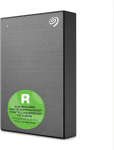 Seagate One Touch 5TB Portable External Hard Drive, Hardware Encryption with Password Access, PC, Notebook & Mac, Xbox One & Series, PS4, PS5, USB 3.0, Space Gray, Rescue Service, STKZ5000404