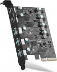 PCIe USB 3.2 (USB 3.1) Gen 2 kaart 10 Gbps sisemine muundur lauaarvutile, mis toetab Windowsi