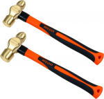WEDO 2-osaline kuulvasarate komplekt, kuulvasar, messingist 225 g + 340 g, ergonoomilise kiudvarrega insenerihaamer, insenerihaamer