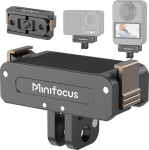 Magnetiline kiirkinnitusadapter DJI Osmo 360/Action 5 Pro/4/3 jaoks, alumiiniumsulamist aluse 1/4" keermega ava ja kokkupandavad topeltkinnitused statiivide ja selfie-pulkade jaoks.