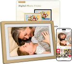Frameo digitaalne pildiraam WLAN 10,1-tolline p&auml;ikeseloojangukuldne elektrooniline pildiraam 32 GB, 1280 x 800 HD IPS puuteekraan, fotode/videote jagamine Frameo rakenduse kaudu, kingitus meestele ja naistele