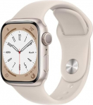Apple Watch Series 8 (GPS, 41 mm) Starlight alumiiniumist korpus koos Starlight spordirihmaga, &uuml;ks suurus (uuenenud)
