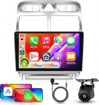 【4+64G】 Hodozzy Carplay Autoradio f&uuml;r Peugeot 307 2002-2013, Android Autoradio 9 Zoll In-Cell Bildschirm mit Android Auto/WiFi/GPS/RDS/FM/Bluetooth/USB+R&uuml;ckfahrkamera