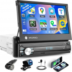 DAB+ 2+64G Android 13 autoraadio traadita CarPlay Android auto 7-tollise puuteekraaniga GPS-navigatsiooni peeglilink Bluetooth FM/RDS raadio USB/AUX sisendid, SWC+ tagurduskaamera